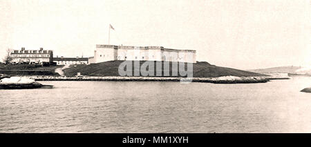 Fort Trumbull. New London. 1901 Foto Stock