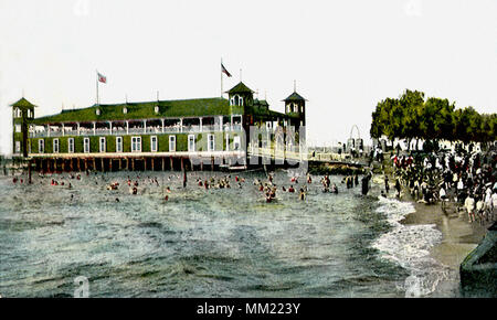 Spiaggia balneare a Gordon Park. Cleveland. 1910 Foto Stock