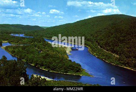 Vista del fiume Delaware. Delaware Water Gap. 1960 Foto Stock