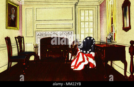 Bandiera stanza in Casa di Betsy Ross. Philadelphia. 1937 Foto Stock