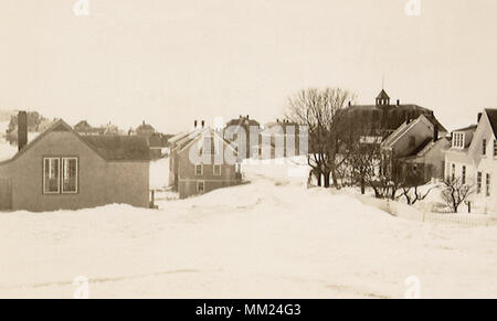 Vista di Monhegan d'inverno. 1940 Foto Stock