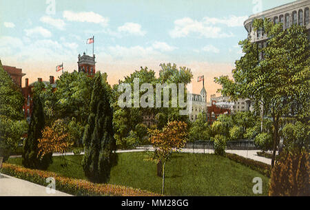 San Jacinto Plaza. El Paso. 1915 Foto Stock