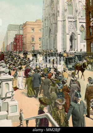 Vista della Quinta Avenue. La città di New York. 1906 Foto Stock