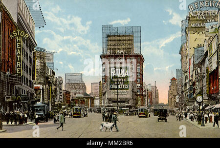 Broadway guardando a Nord dalla 45th St. New York City. 1925 Foto Stock