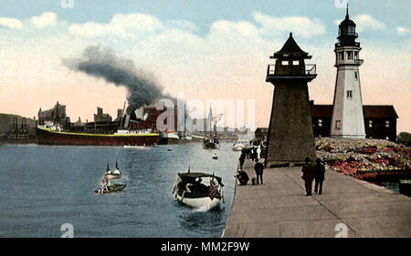 Ingresso al porto. Buffalo. 1922 Foto Stock