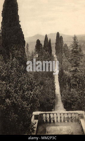 Avenue a Este Villa. Tivoli. 1910 Foto Stock