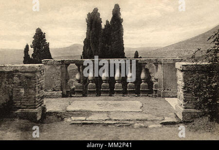 Vialone a Este Villa. Tivoli. 1910 Foto Stock