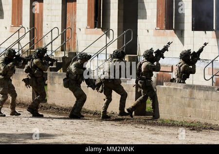 Danese truppe dell esercito di formazione nel Regno Unito a Copehill giù sulla Piana di Salisbury Foto Stock