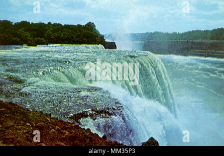 Vista della cascata. Cascate del Niagara. 1960 Foto Stock