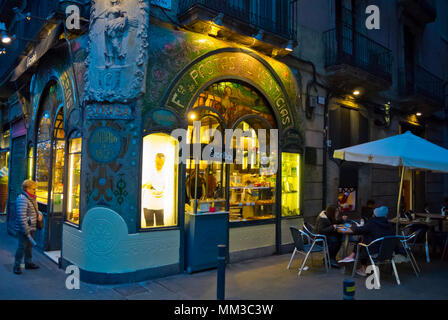 Escriba Pastisseria, La Rambla, Barcelona, Catalogna, Spagna Foto Stock