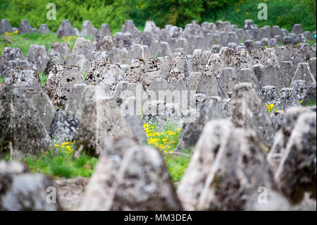 Dragon's denti della Germania nazista Festungsfront Oder-Warthe-Bogen (fortificato Oder-Warthe anteriore-Bogen) chiamato in polacco il Miedzyrzecki Rejon Umocniony MR Foto Stock