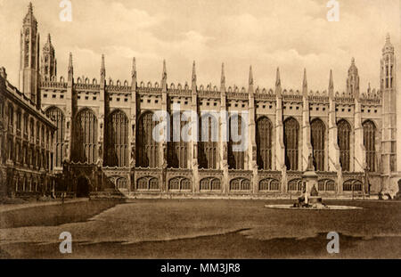 Cappella del King's College. Cambridge. 1910 Foto Stock