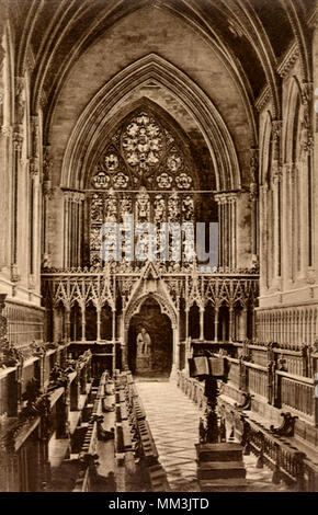 Saint John's College Chapel. Cambridge. 1910 Foto Stock