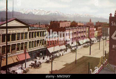 Main Street. Salt Lake City. 1920 Foto Stock