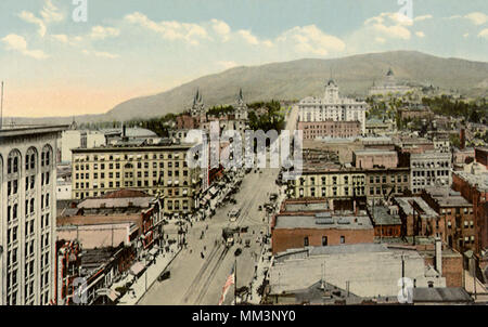 Superiore di Main Street. Salt Lake City. 1915 Foto Stock