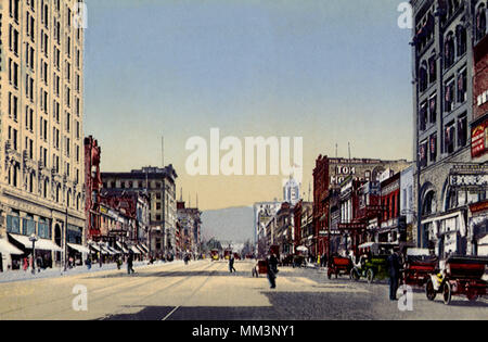 Main Street. Salt Lake City. 1915 Foto Stock