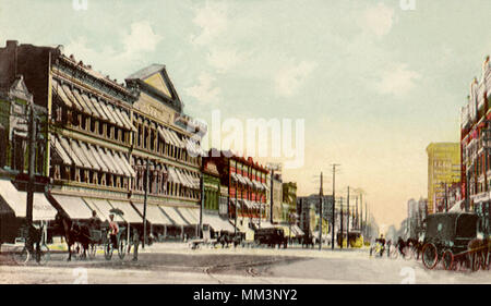 Main Street. Salt Lake City. 1910 Foto Stock