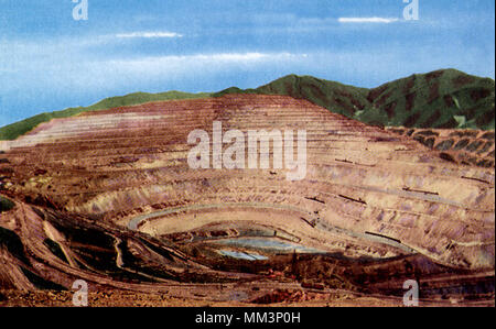 Utah miniera di rame. Bingham Canyon. 1945 Foto Stock