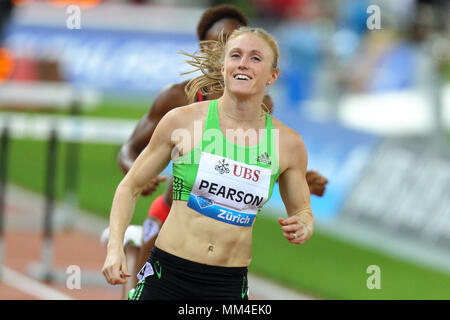 Zurigo, Svizzera. 08th, 2011 Sep. La australiana Sally persona competere nel finale di Donne 100m ostacolo durante la IAAF Diamond League Sale Riunioni Foto Stock