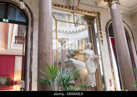 Giardino d'inverno al Musée Jacquemart-André, piccola casa museo, Parigi, Francia Foto Stock