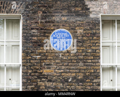 Roger Fry Blue Plaque, Londra Foto Stock