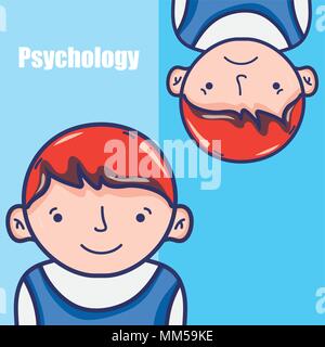 La psicologia dei bambini cartoni animati Illustrazione Vettoriale