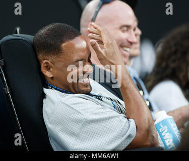 'Australian Open 2018' 'Will smith' americano attore di Hollywood a ridere Foto Stock