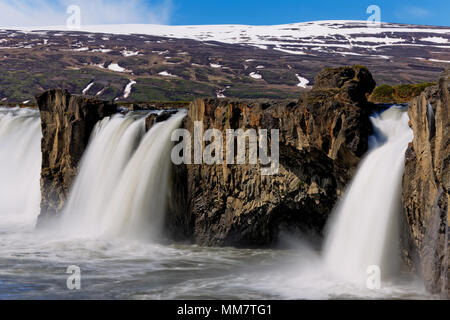 Islanda - Goðafoss - Godafoss. Isola - Goðafoss - Godafoss. Foto Stock