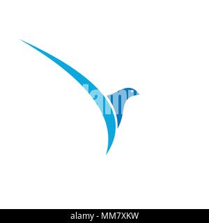 Il logo di uccelli, volo di uccelli icone, illustrazioni vettoriali. Illustrazione Vettoriale
