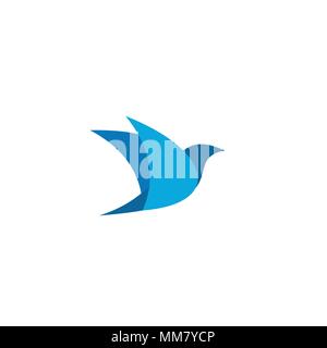 Bird logo design, icona di uccelli, grafica creativa, icone vettoriali. Illustrazione Vettoriale
