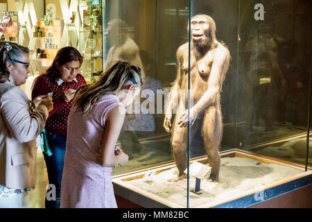 Città del Messico, Polanco, Museo etnico ispanico Nacional de Antropologia Museo Nazionale di Antropologia, interno, rivisitare la costruzione di un nuovo sito Foto Stock