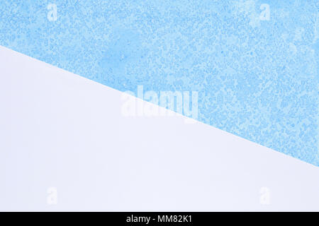 Bianco blu color pastello di Grana carta o con un minimo di sfondo rétro Foto Stock