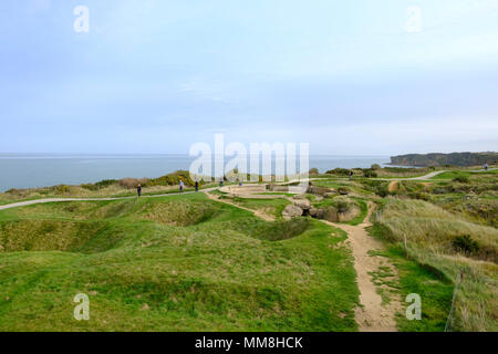 Pointe du Hoc D giorno monumento, Cricqueville-en-Bessin, Francia Foto Stock