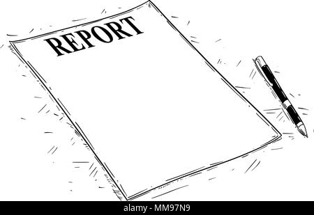 Vettore di disegno artistico illustrazione del rapporto vuoto documento Illustrazione Vettoriale