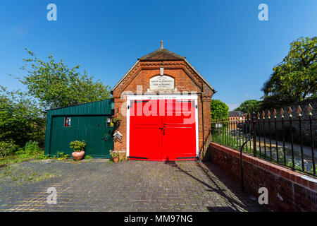 La vecchia stazione di fuoco costruito nel 1831 nella nuova Alresford, una piccola città o villaggio in Hampshire, Inghilterra meridionale, Regno Unito Foto Stock