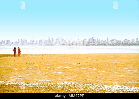 Areia Vermelha Isola, Areia Vermelha beach, Areia Vermelha stato marino Park, Cabedelo, Paraiba, Brasile Foto Stock