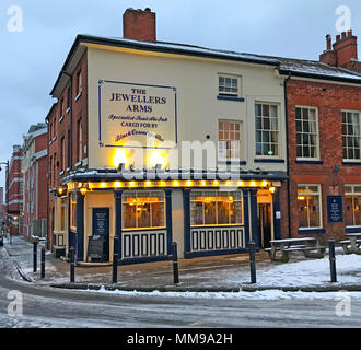 Gioiellerie bracci,Jewellery Quarter, Birmingham nella neve, West Midlands, Inghilterra, Black Country, UK, GB Foto Stock