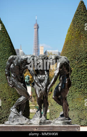 Parigi - Museo Rodin. La scultura di tre tonalità ispirate alla Divina Commedia di Dante Foto Stock