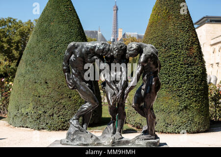 Parigi - Museo Rodin. La scultura di tre tonalità ispirate alla Divina Commedia di Dante Foto Stock