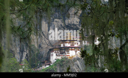 Taktsang lakhang aka tigre nest monastero, Bhutan Foto Stock