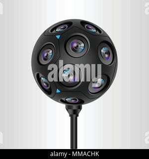 Fotocamera 360 Illustrazione Vettoriale