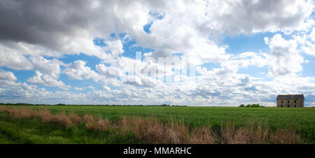 Paesaggio coperto con vista bellissima casa storica in background. Foto Stock