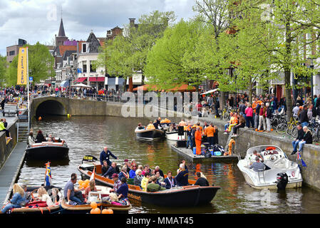 Celebrazione della Kingsday in Leeuwarden Foto Stock