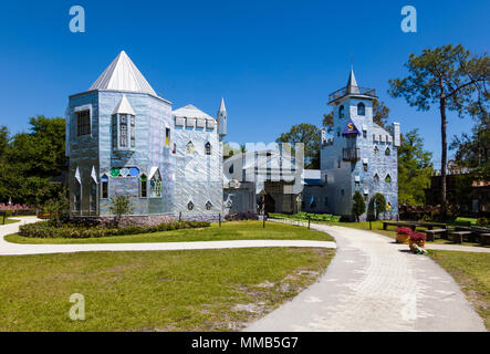 Salomone Castello costruito da scuptor Howard Solomon come una casa nella Ona, Florida ora un'attrazione turistica Foto Stock