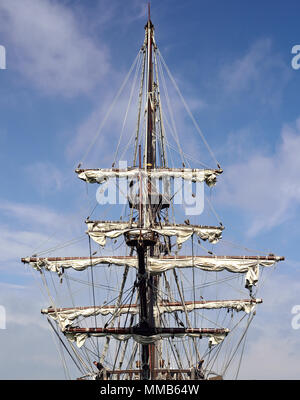 El Galeon Andalucia ormeggiato a Brixham nel Devon. Foto Stock