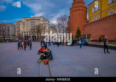 Mosca, Russia- aprile, 24, 2018: vista dell'edificio del museo storico statale sulla piazza Rossa di Mosca Foto Stock