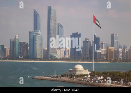 Emirati Arabi Uniti Abu Dhabi skyline Foto Stock
