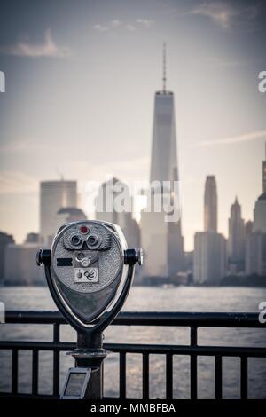 Binocolo in New York City Foto Stock