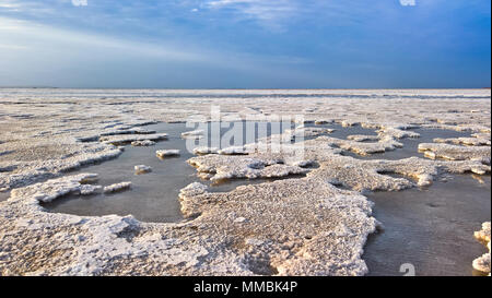 Salt Lake Karum aka Lago Assale o Asale , Danakil lontano, Etiopia Foto Stock