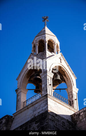 La chiesa e le statue per le strade di Betlemme - Gerusalemme Foto Stock